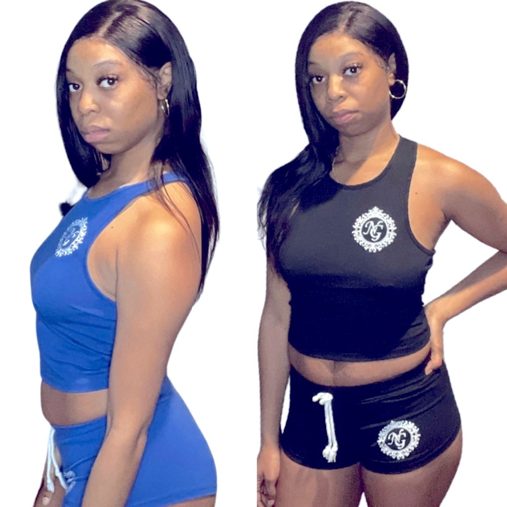 2pc cotton top & short set